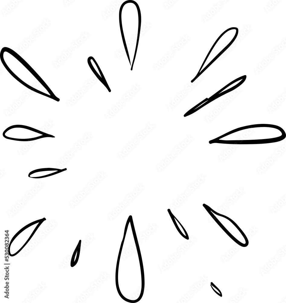 Obraz premium Explosion doodles. Doodle smoke trail