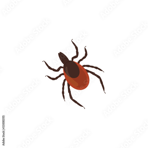 Tick encephalitis parasite insect icon or symbol vector illustration isolated.