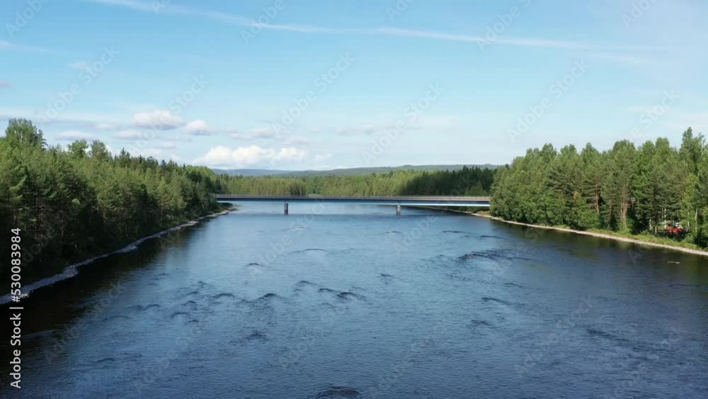 survol de rivière, fleuve et lac en Suède