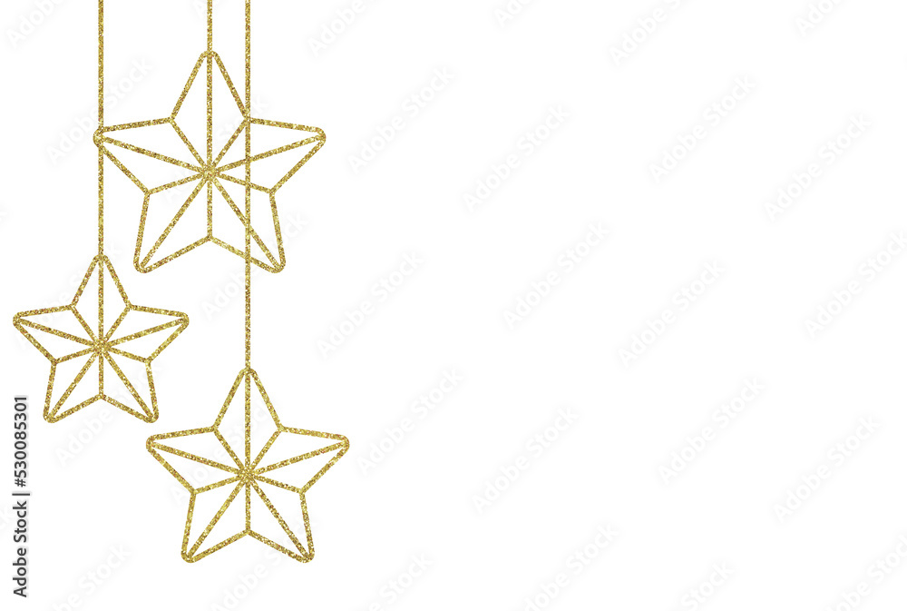 Naklejka premium golden frame with stars
