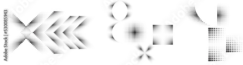 Linear halftone dots Design .elements for your design. vector illustration