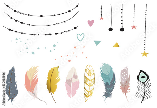 cute feather object illustration photo