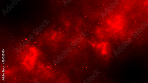Red Shiny Space Fire Particle powder Looping flow background for Abstract art fantasy Motion silver Background