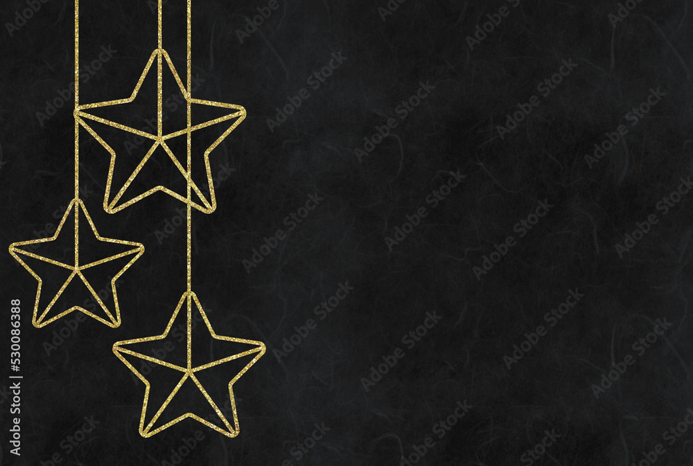 Fototapeta premium black background with gold stars