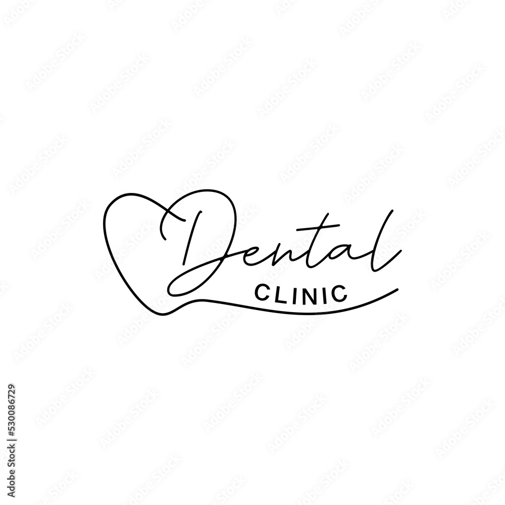 letter dental clinic logo desin vector