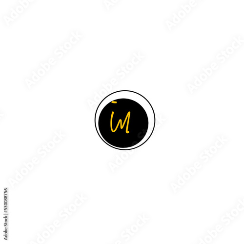 in initial handwriting logo vector
