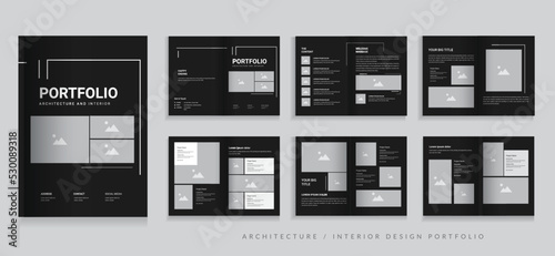 Obraz na płótnie Architecture portfolio and interior professional portfolio design template