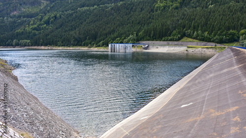 lower reservoir of pumping hydroelectric power staion Dlouhe Strane,Czech republic photo