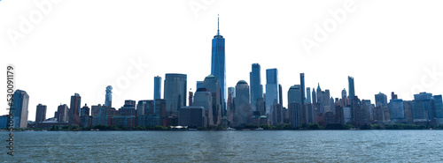Panorama of Manhattan skyline from Hudson River