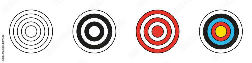 Archery target with arrow. Vector illustration Archery target with arrow. Vector illustration
