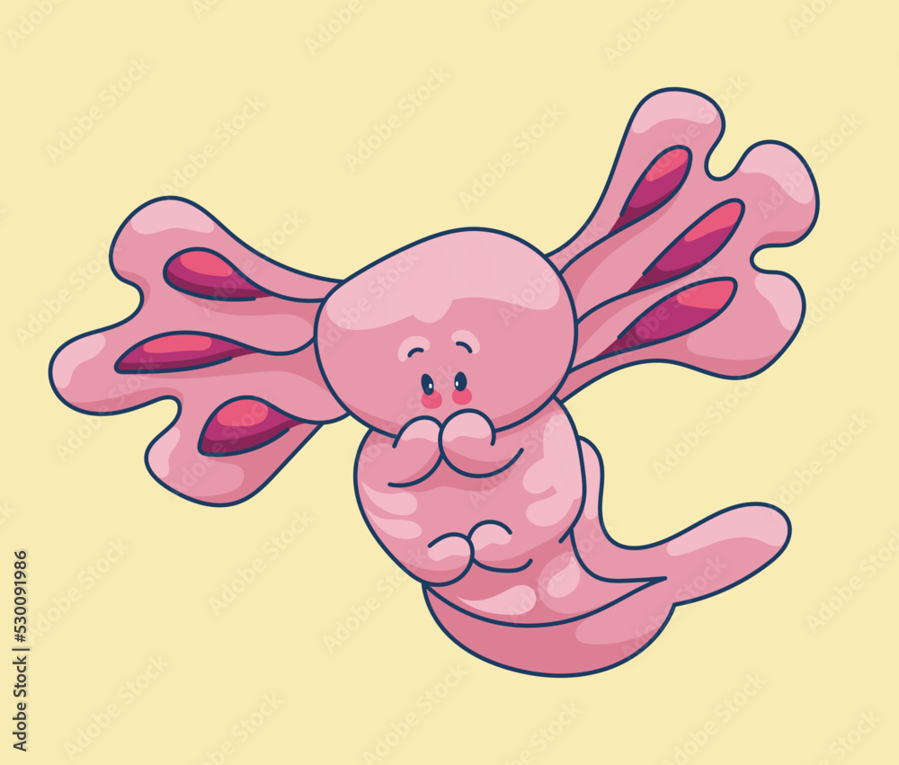 Axolotl in kawaii style, cute cartoon character
Axolotl in kawaii style, cute cartoon character