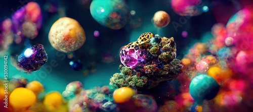 cosmic marbles in space 