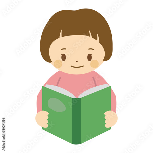 読書する子ども_女の子_本を読む