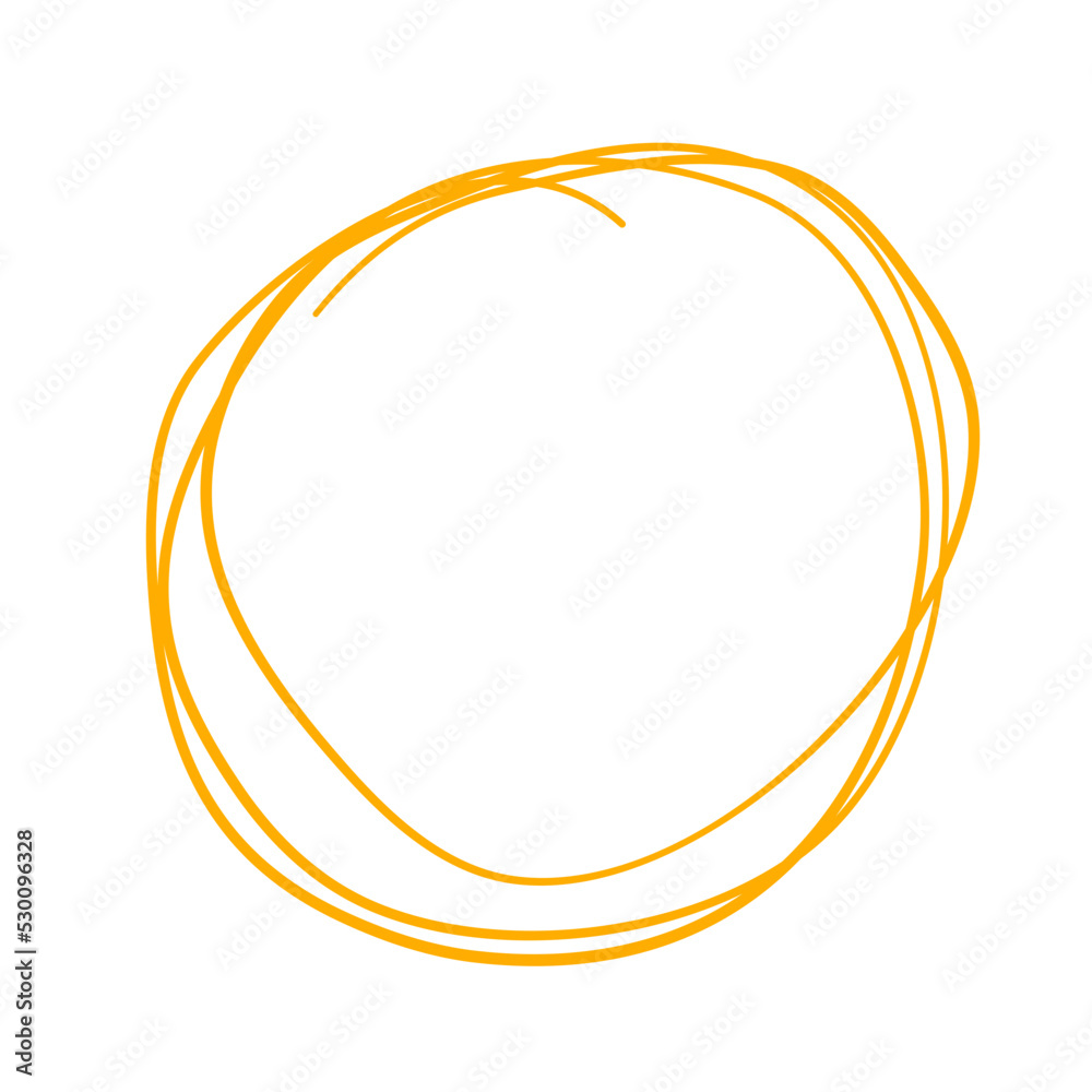 Abstract circle line scribble frame Abstract circle line scribble frame