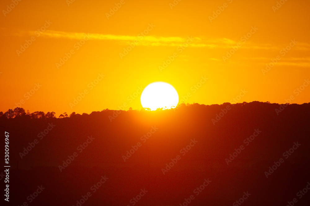 sunrise over the mountains