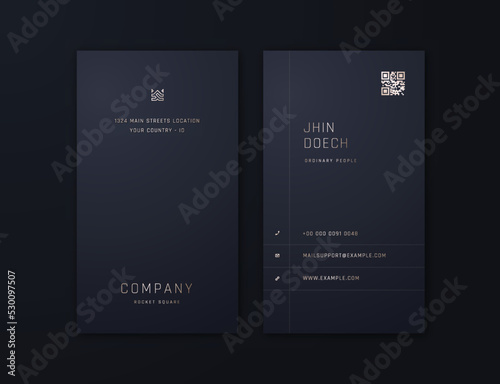 Luxury Vertical Business Card Template	