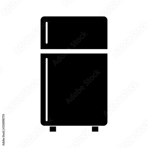 Refrigerator silhouette icon. Freezer. Refrigerator. Home refrigerator. Vector.