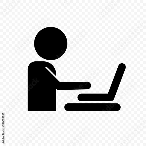 Working icon. Coworking Space. Desk work. Vector.