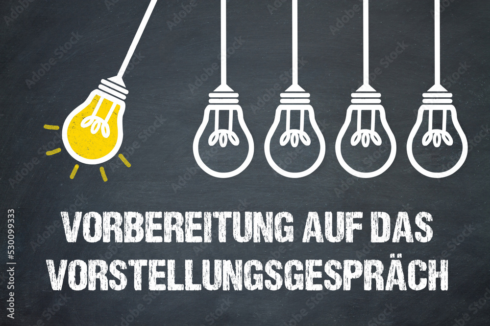 Naklejka premium Vorbereitung auf das Vorstellungsgespräch