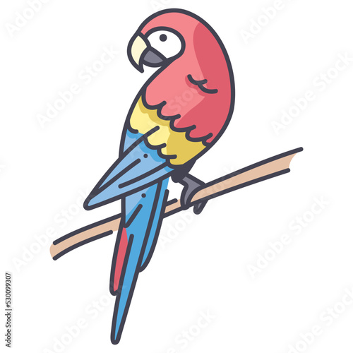 Scarlet macaw icon