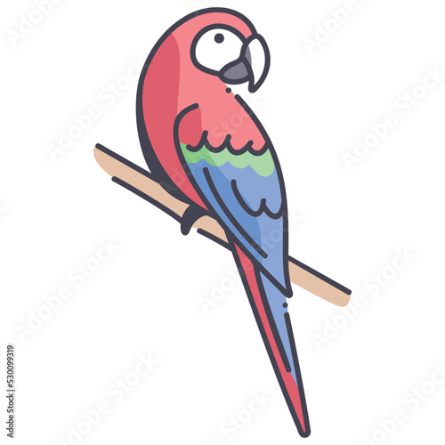 Greenwing macaw icon