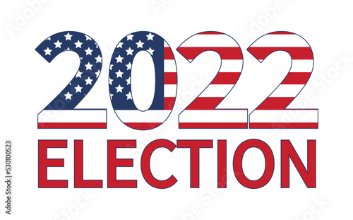 Day of mid-term elections. Vote 2022 USA, banner design. Political election campaign