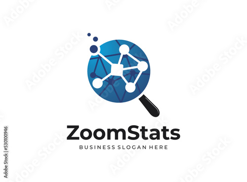 Abstract Circle Search logo designs concept vector, magnifying logo symbol