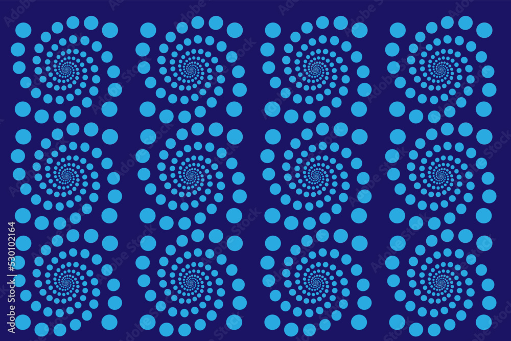 abstract background with a Dotted  Blue Circle 