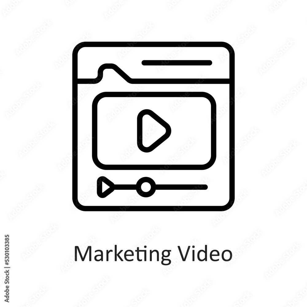 marketing video Outline Vector Icon Design illustration on White background. EPS 10 File marketing video Outline Vector Icon Design illustration on White background. EPS 10 File