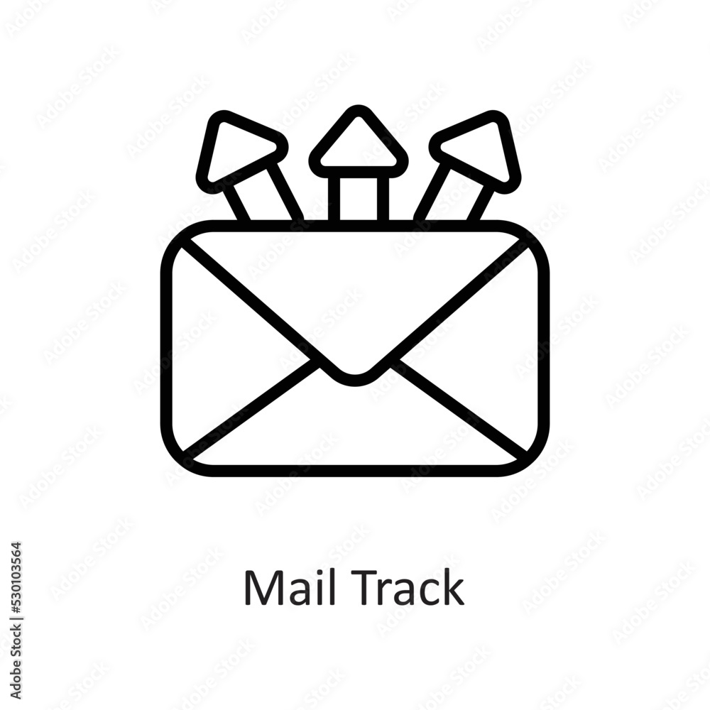 mail track Outline Vector Icon Design illustration on White background. EPS 10 File mail track Outline Vector Icon Design illustration on White background. EPS 10 File