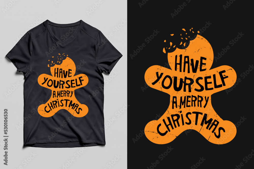 Christmas Typographic T-shirt Design