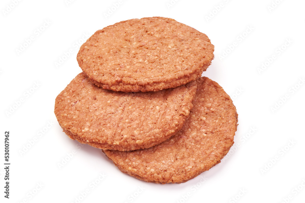 Burger cutlets, ingredients for hamburger, isolated on white background. Burger cutlets, ingredients for hamburger, isolated on white background.
