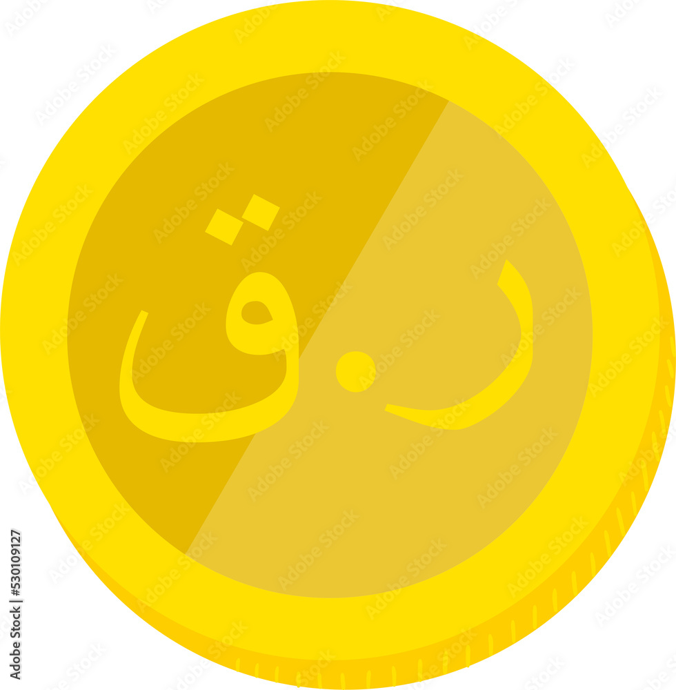 Fototapeta premium Qatar Flag hand drawn.Qatari riyal hand drawn