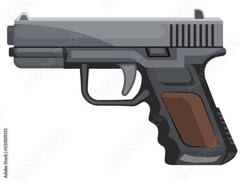 Pistol model. Police force weapon
