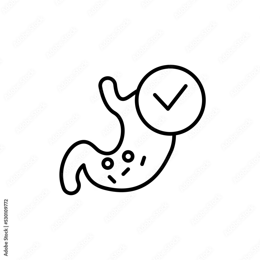 Stomach line icon. Simple element illustration. Stomach concept outline symbol design. Stomach line icon. Simple element illustration. Stomach concept outline symbol design.
