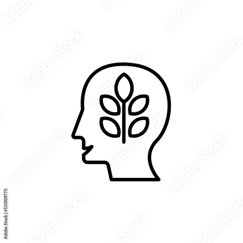 Psychology line icon. Simple element illustration. Psychology concept outline symbol design.