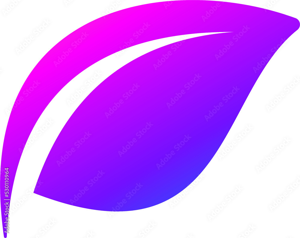 Ilustration art of leaf, multicolor gradient Ilustration art of leaf, multicolor gradient