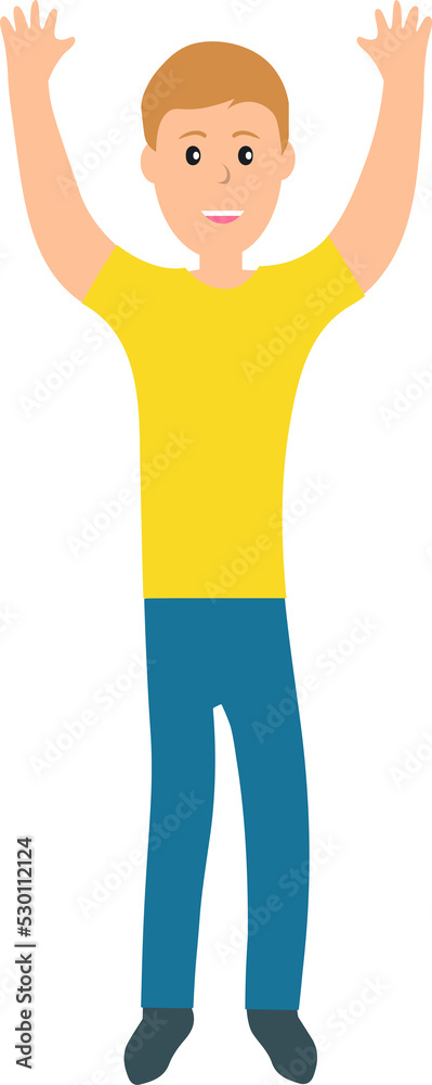 Young Men in different poses. Isolated illustration Young Men in different poses. Isolated illustration