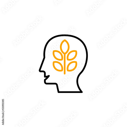 Psychology line icon. Simple element illustration. Psychology concept outline symbol design.
