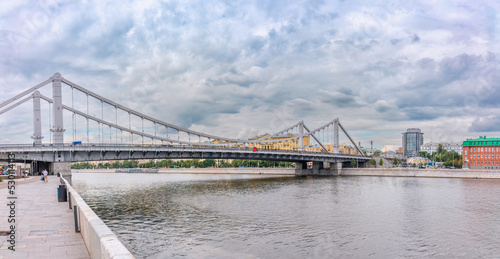 Krymsky Bridge or Crimean Bridge in Moscow