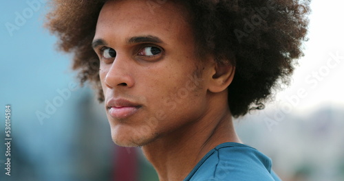 Mixed race ethnicity young man portrait