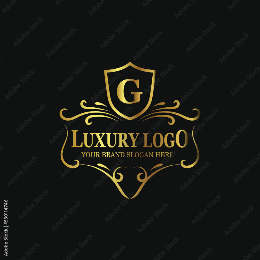 Fototapeta premium Modern luxury brand logo background