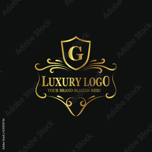 Modern luxury brand logo background