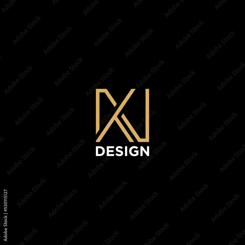 letter kn or nk luxury monogram logo design Stock Vector | Adobe Stock