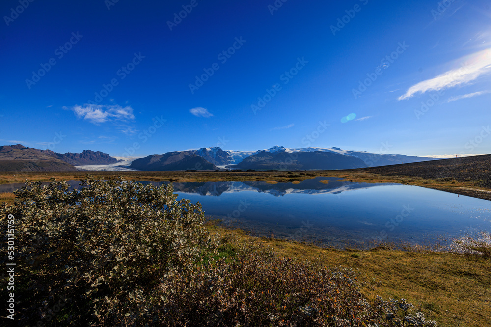 lake and mountains