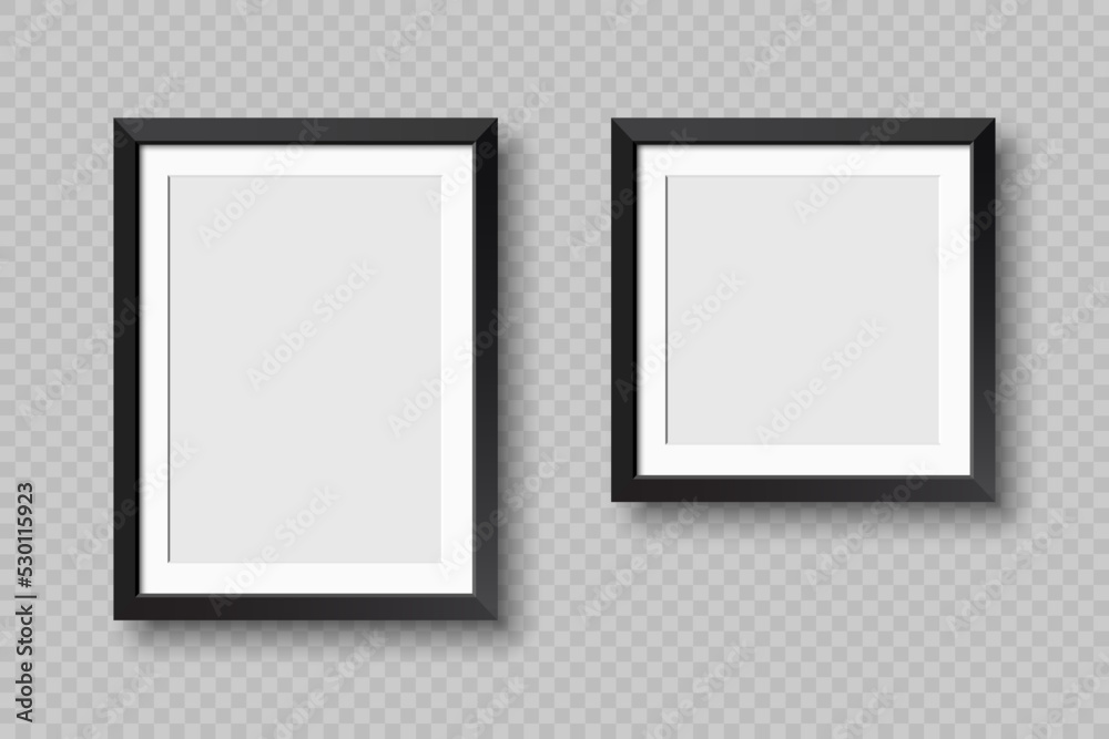 Realistic picture frame isolated on white background. Perfect for your presentations. Vector illustration. Realistic picture frame isolated on white background. Perfect for your presentations. Vector illustration.