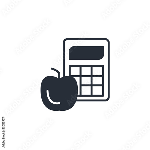 Calorie calculator line icon. Simple element illustration. Calorie calculator concept outline symbol design.