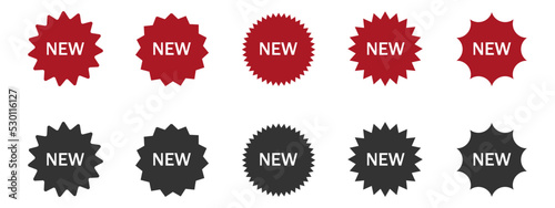 New feature or product badge flat icon. New Tag.  Flat vector icon. 