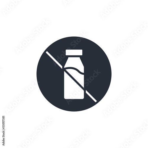 Lactose free line icon. Simple element illustration.  Lactose free concept outline symbol design.