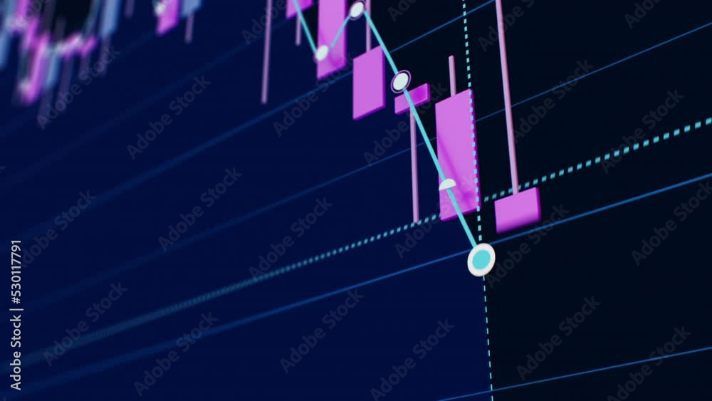 Charts of price growth in the stock market. Japanese candles. Stock ...